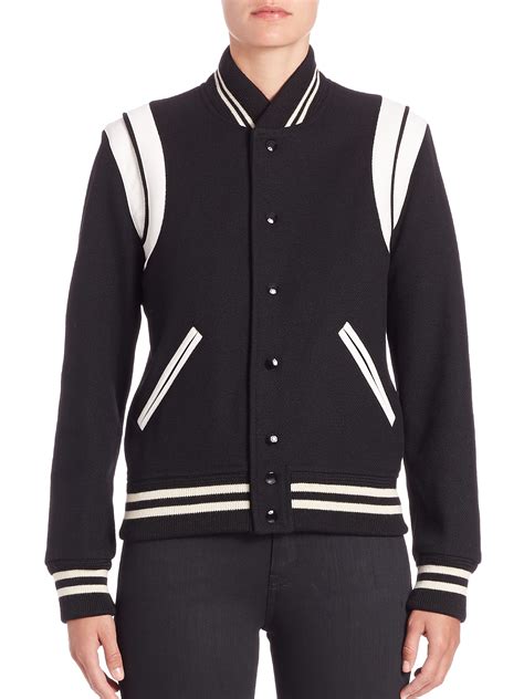 saint laurent varsity jacket.